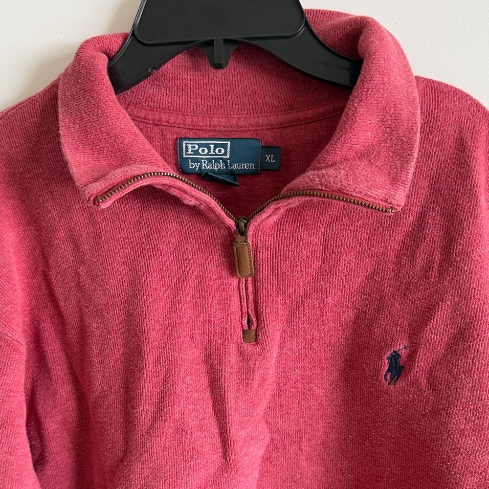 Polo by Ralph Lauren Men's Zip-Up Sweater in Pink